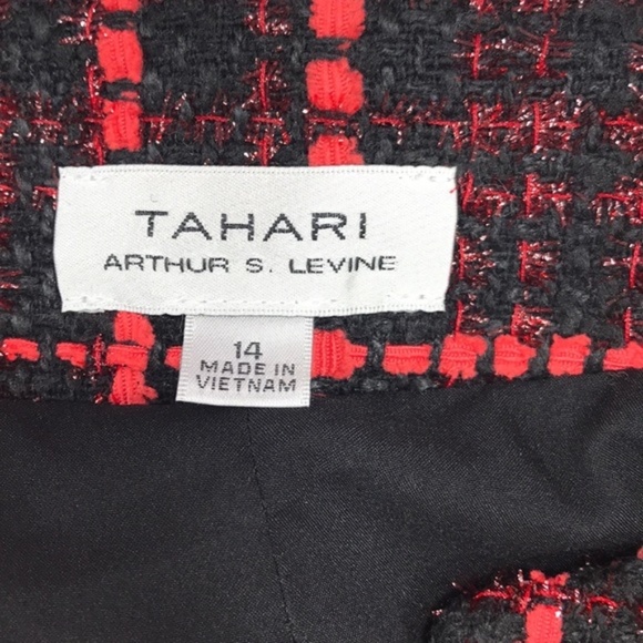 Tahari Asl Boucle Plaid Peplum Jacket - Picture 3 of 7